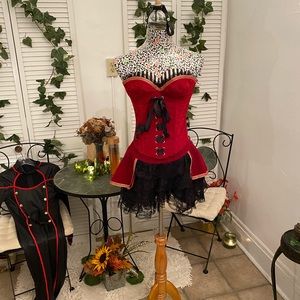 🎃 Charmian 2-Piece Harlequin Doll Costume 🎃